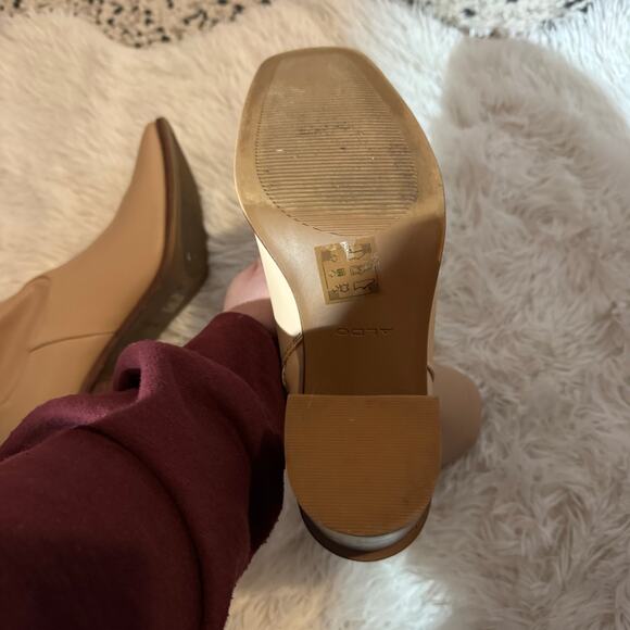Aldo Marta Beige Ankle Booties Size 7 - Picture 6 of 15